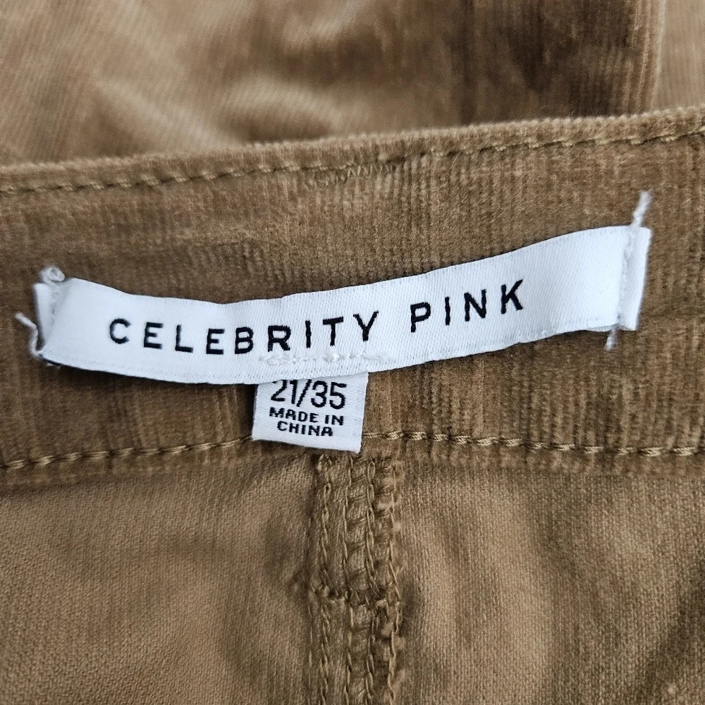Celebrity Pink Porkchop Flare Corduroy Pants Camel Brown Mid Rise 21 / 35 - Picture 5 of 8